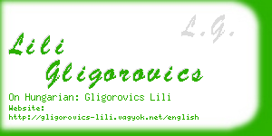 lili gligorovics business card